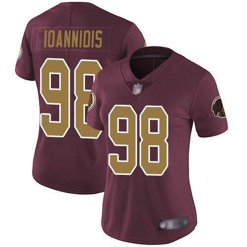 Washington Redskins Limited Burgundy Red Women Matt Ioannidis Alternate Jersey NFL Football 98 80th